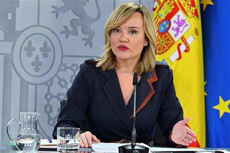 18/02/2025. Rueda de prensa tras el Consejo de Ministros. La ministra de Educación, Formación Profesional y Deportes y portavoz del Gobierno...